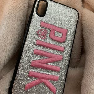 PINK VS silver and pink IPhone XS case!